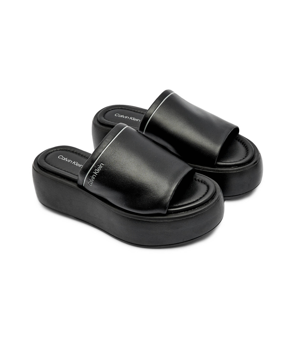 Кожаные flatform slide lth Calvin Klein - черный(HW0HW01943)