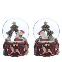 GAEM Фигурка декоративная "Дед Мороз" в стекл шаре, D 6.5 см, L6,5 W6,5 H8,5 см, 2в.