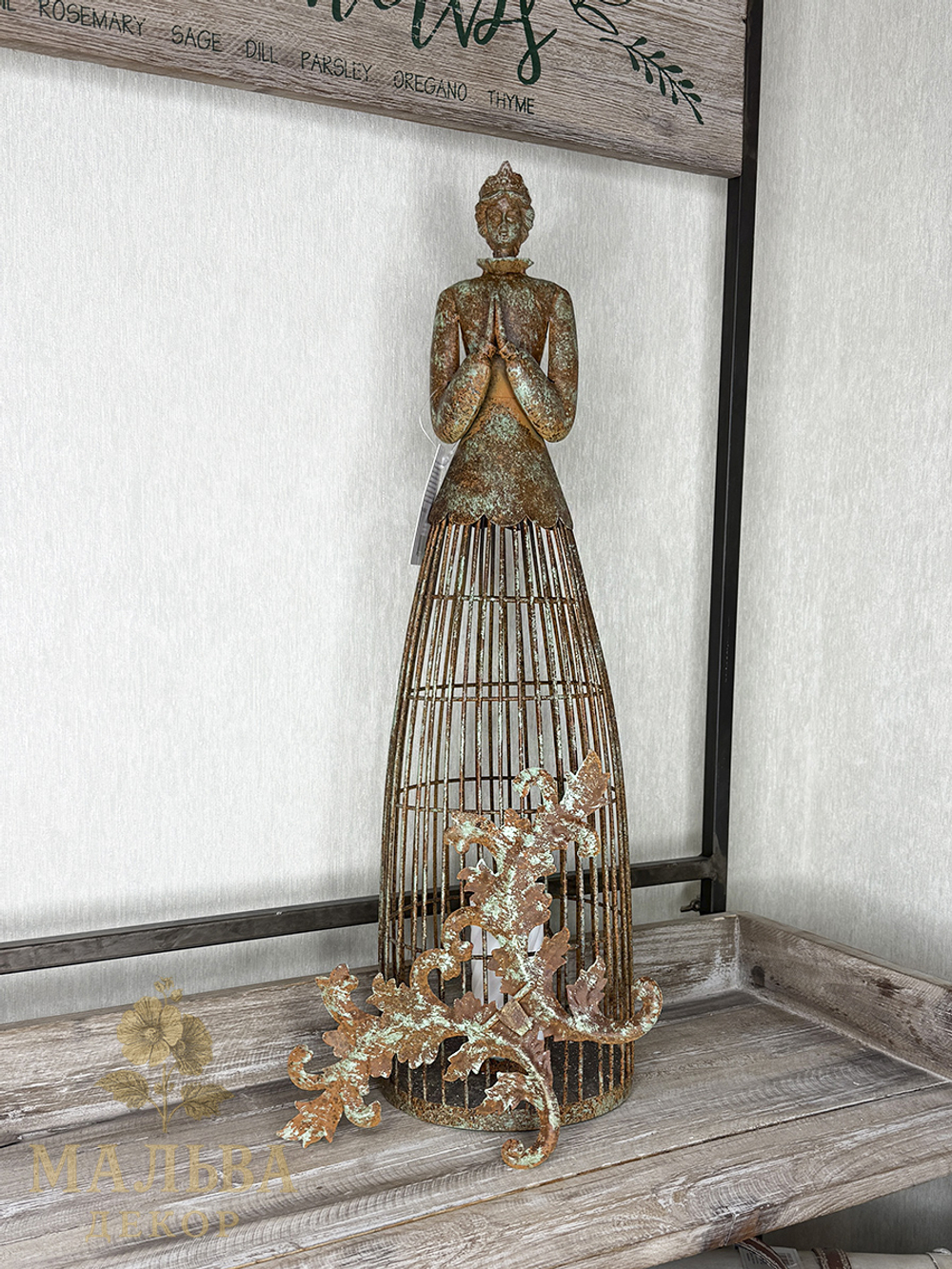 Декоративный подсвечник "Античный Ангел" 29x17x58 см