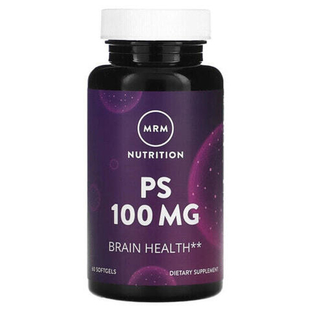 Улучшение памяти и работы мозга MRM Nutrition, Nutrition, PS, 100 мг, 60 мягких таблеток
