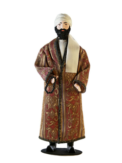 Кукла фарфоровая Узбек в традиционном костюме