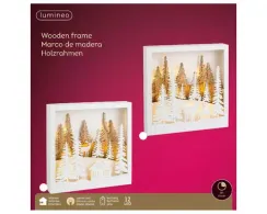 Светодиодное панно Олени на опушке 25*25 см. с LED огнями, Kaemingk (481623/1)