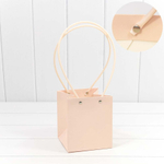 Пакет подарочный 15х13х13см Ваза для цветов (Розовый)