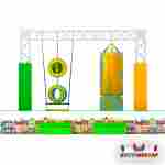 Аттракцион ниндзя парк «Вызов героя», 9,4×5,1×3 м