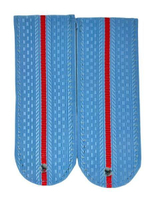 Погоны серо-голубые без канта 1 красный просвет (на рубашку)