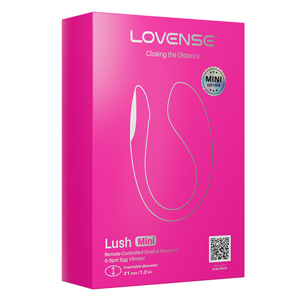 Розовое силиконовое мини виброяйцо 9,5см с управлением через приложение Lovense Lush Mini Smart Vibrating Egg Pink LE-61