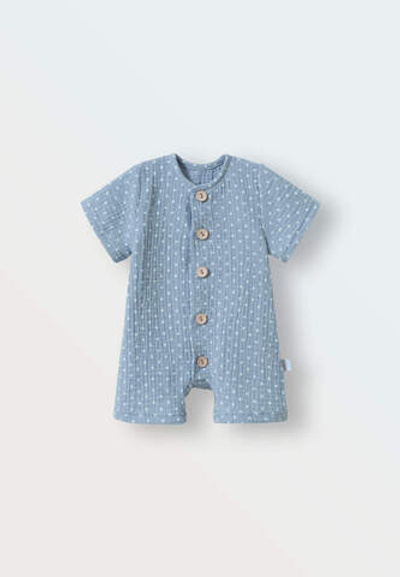 Песочник из муслина (горошек на голубом)