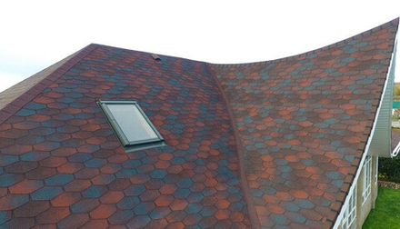 Гибкая черепица KATEPAL Forte Ямайка Серо-красный  2,5 м2