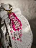 Обвес на сумку, брелок для ключей, подвеска авторская ручная работа с натуральными камнями "МИМИНИШНЫЙ"