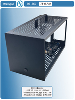 Внешний корпус для видеокарты Wikingoo D3-360,Thunderbolt 3/4. + доп. питание Type-C. Уценка.