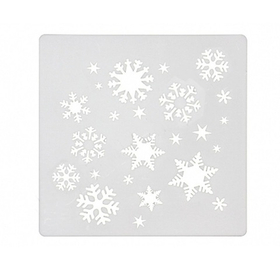 Трафарет пластик "Снежинки" 15х15 см