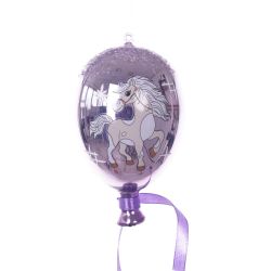 GAEM Украшение новогоднее "Воздушный шарик с лошадкой", L7 W7 H11 см