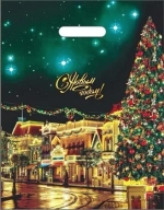 Пакет ПЭ с вырубной ручкой 31х40см (60) (Фиеста) НГ Ламинированный Интерпак (х50/500)