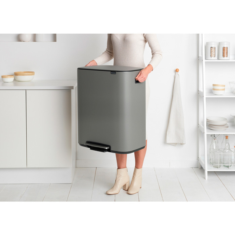 Мусорный бак Bo Pedal Bin 2x30л Brabantia Минерально-серый
