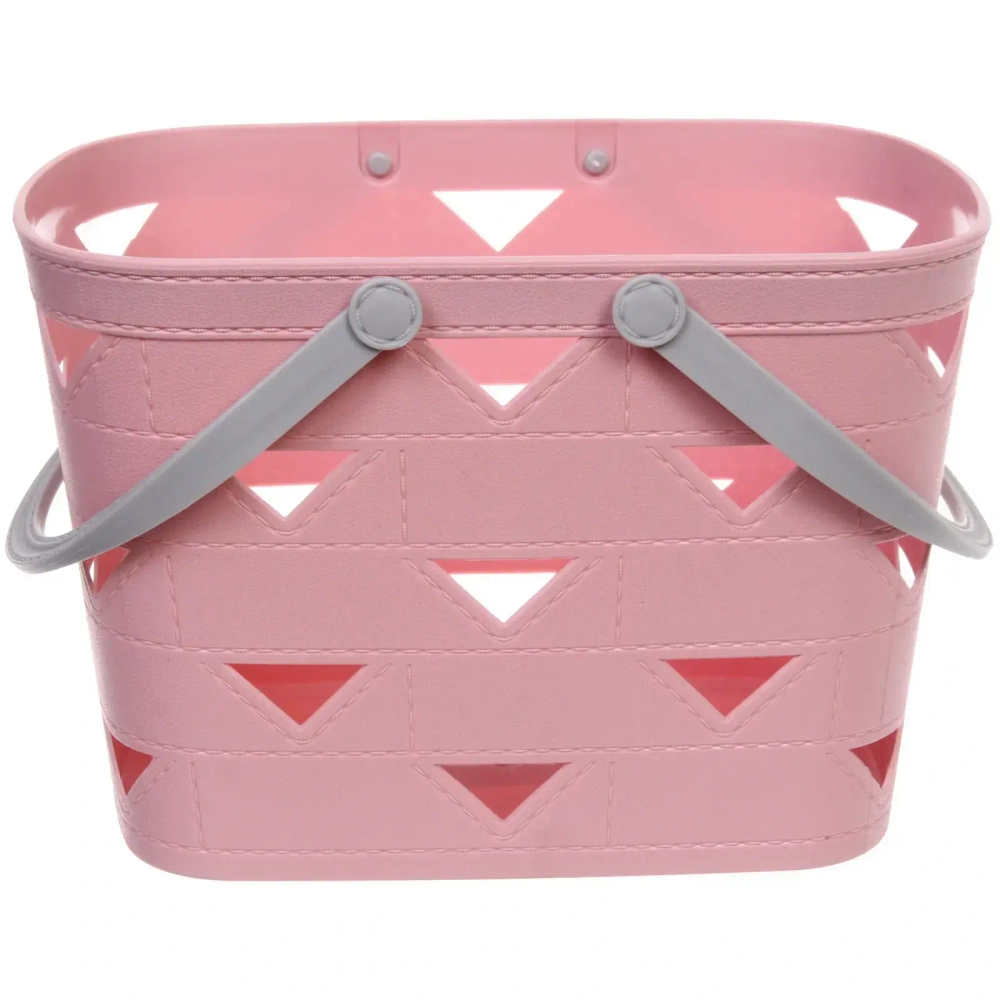 Корзинка для хранения с ручками «ЛЕРБЕРГ», цвет пудровая роза, 26.5*18*17см
