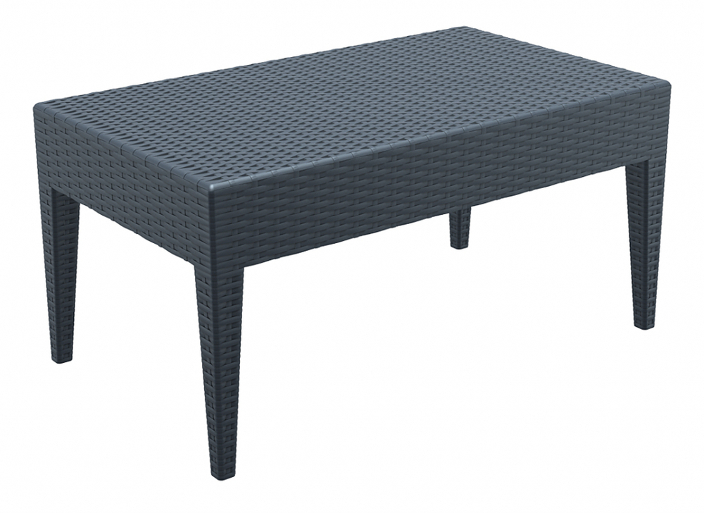 Комплект пластиковой плетеной мебели Siesta Contract Miami Lounge Set-2, антрацит