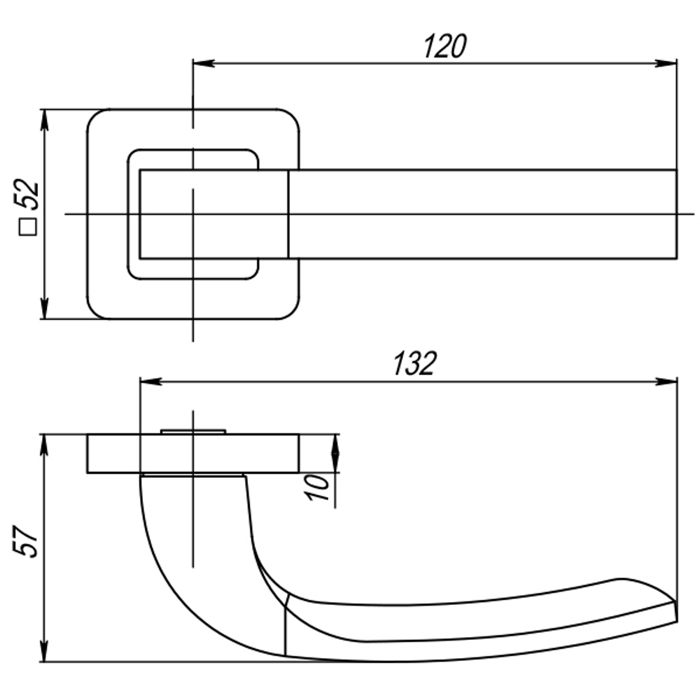 Ручка раздельная K.QR52.ORION (ORION QR) SN/CP-3 матовый никель/хром