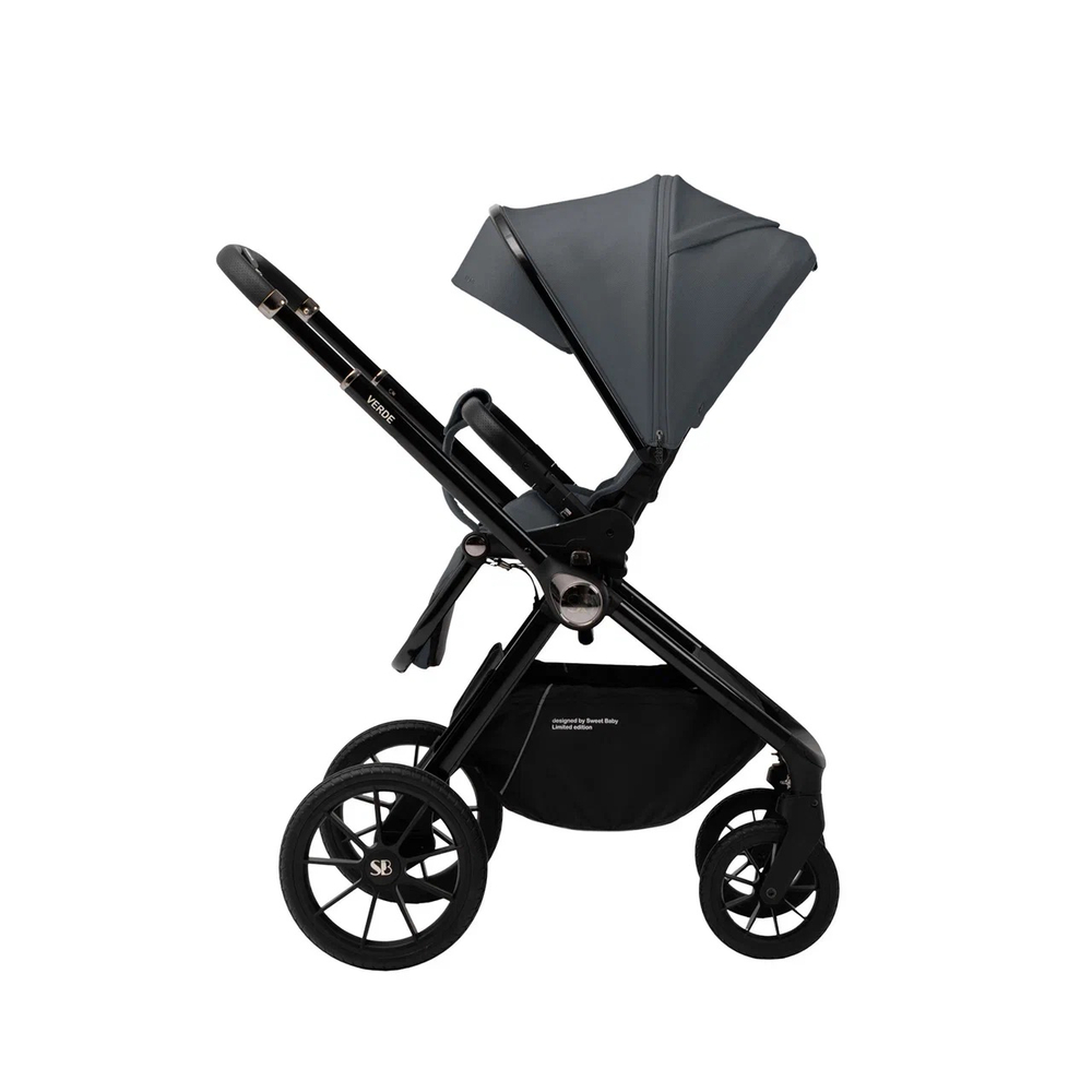 Коляска модульная 3в1 Sweet Baby Dark Grey (Black Crossy)