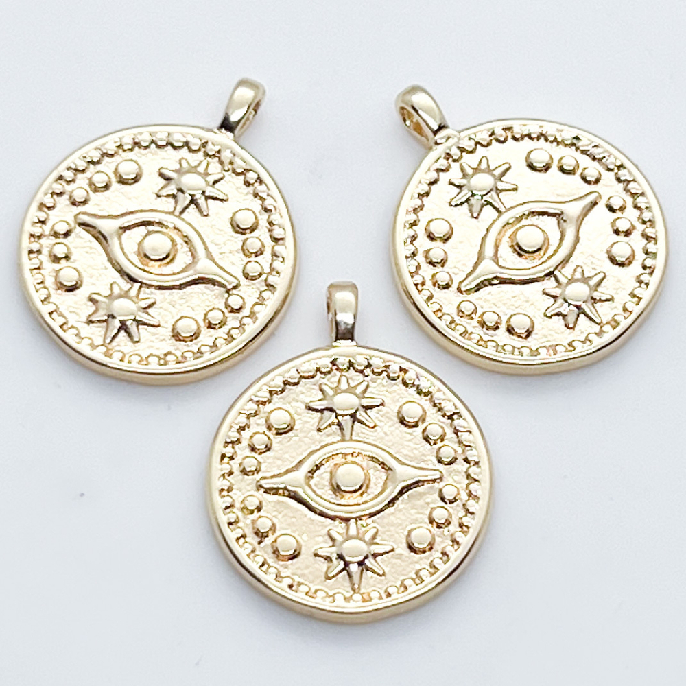 Подвеска Глаз, цвет золото, размер 18*15 мм, цена за 1 шт