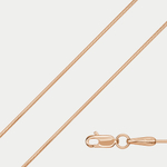Цепь плетения "Снейк" из розового золота 585 пробы без вставок (арт. НЦ 12-078 0.25)