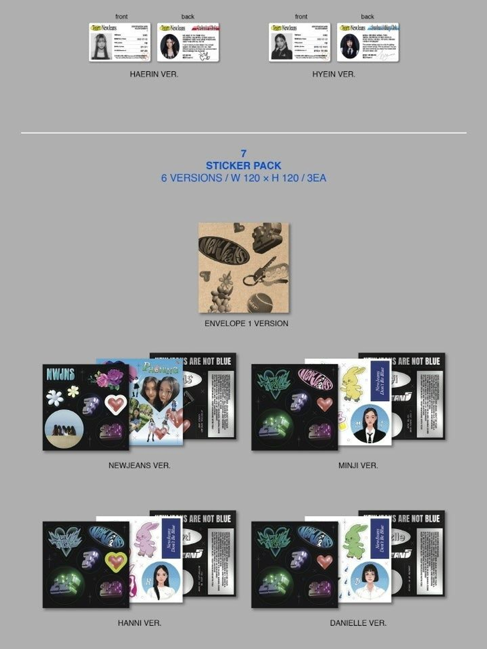 Альбом NEWJEANS - NEW JEANS 1st EP Album BLUEBOOK 6 Version SET