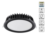 358954 SPOT NT22 444 черный Встраиваемый светодиодный светильник с переключателем цветовой температуры IP20 LED 3000К\4000К\6000К 20W 220V LANTE