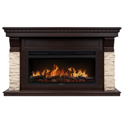 Каминокомплект: Очаг Electrolux EFP/P-4220LS, портал Michigan 42/40/36, камень мол., шп. тем. дуб