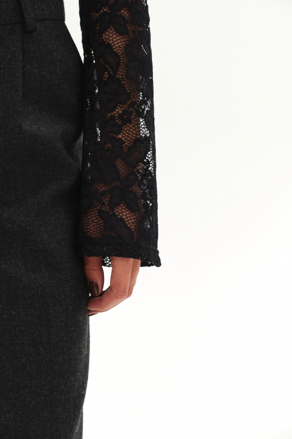 Лонгслив SEXY LACE | Черный