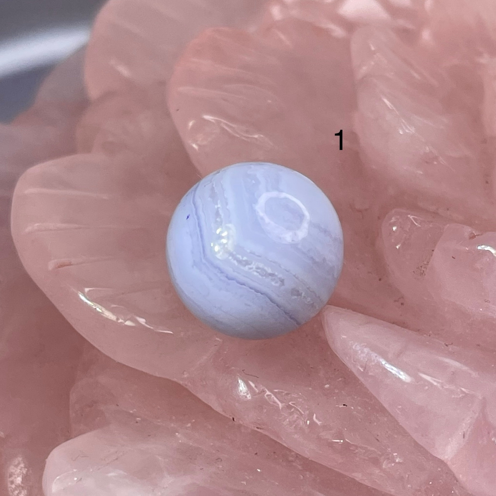 54642  Агат голубой Сапфирин Бусина 12,5мм