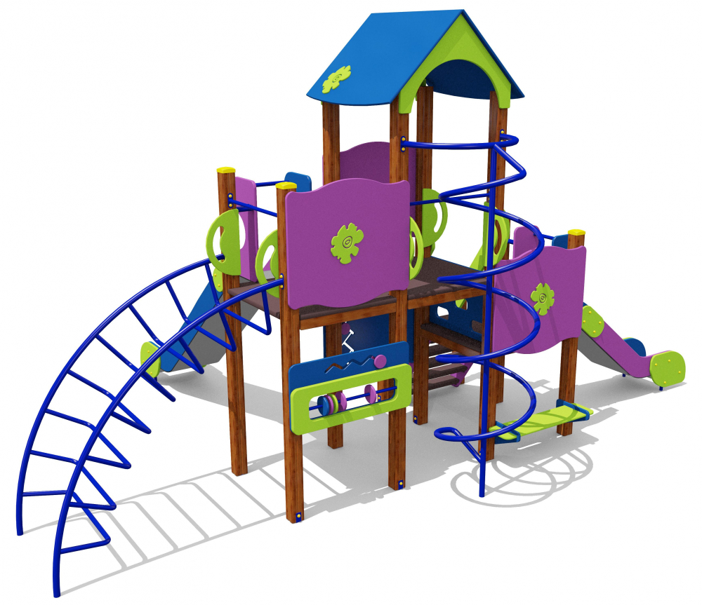 Игровой комплекс для детей 4-6 лет для уличной площадки