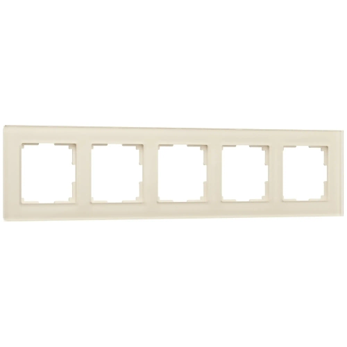 Рамка на 5 постов Favorit (молочный, стекло) W0051141
