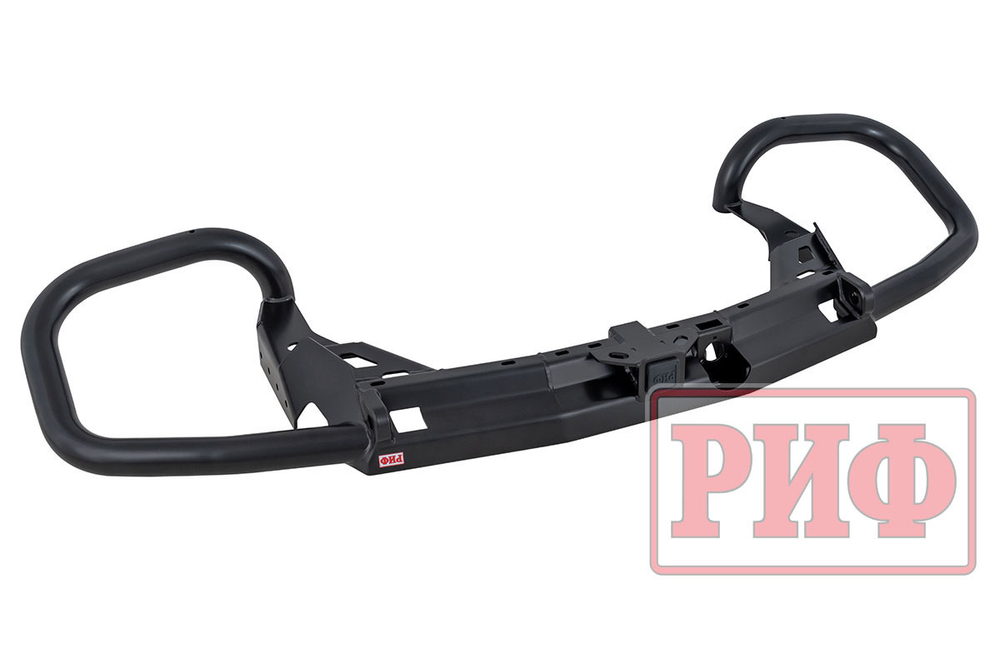 Бампер задний силовой/защита штатного бампера Nissan Patrol Y62 c квадратом под фаркоп РИФ