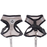 Шлейка с поводком 118см «Sweet puppy» размер S, цвет серый