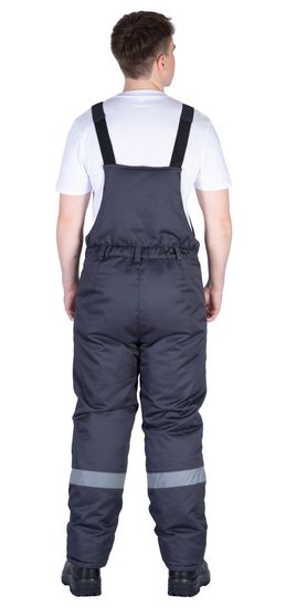 Костюм зимний "Байкит" с полукомбинезоном, т.серый/лимон