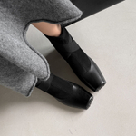 XIAOAJUE Top Grain Cow Leather Ankle Boots 4.5cm Women"s