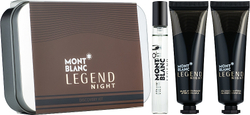 Mont Blanc LEGEND NIGHT (M) set (т\вода 7.5 ml. + бальзам п/бритья 30 ml.+гель д\душа30 ml.)