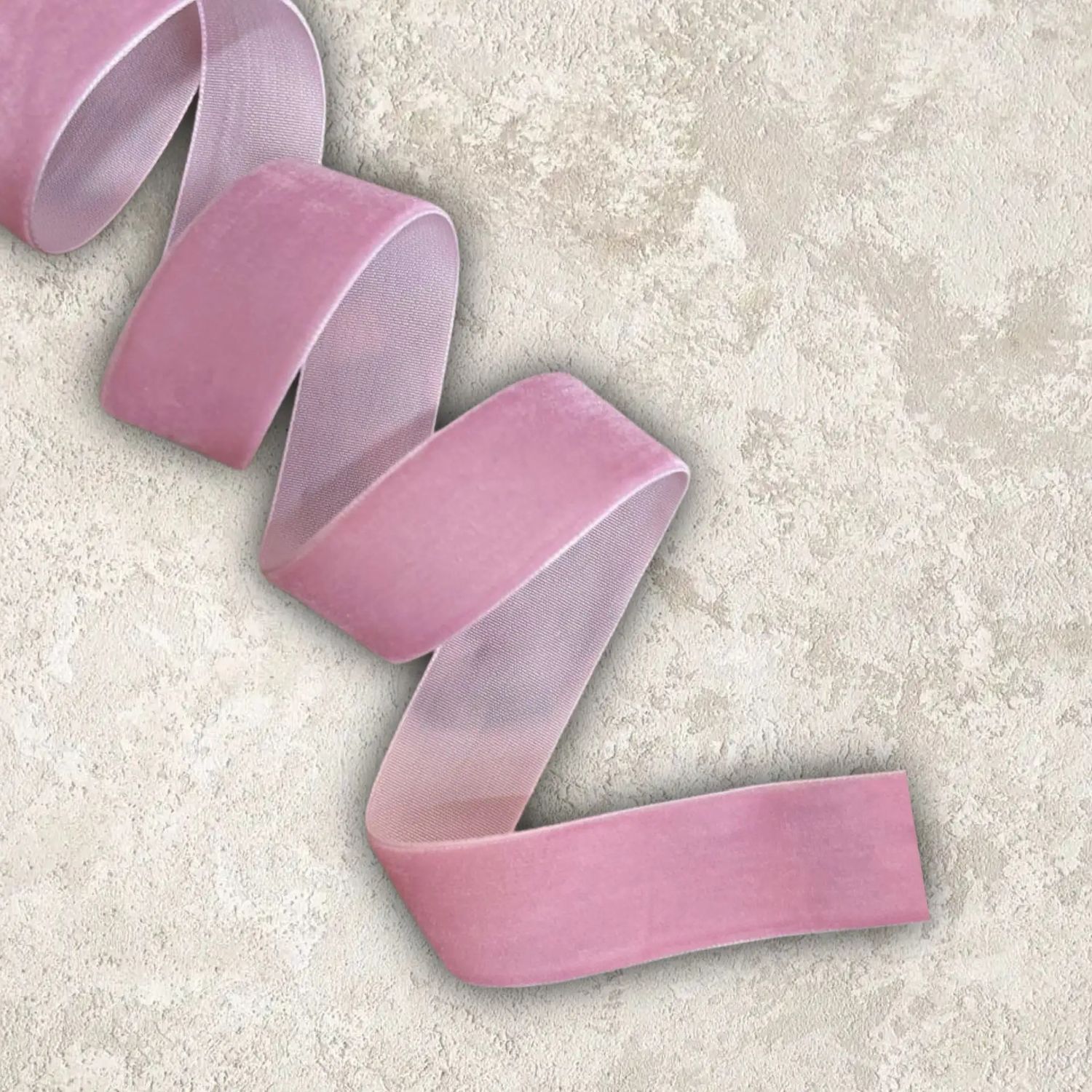 Лента бархатная 2,5 см  розовый №36 (1метр)