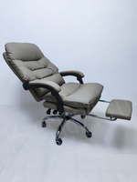 Кресло руководителя из эко кожи. Бежевый цвет