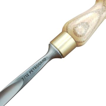 Стамеска для резьбы по дереву, ПЕТРОГРАДЪ, прямая N7, 12мм