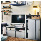 Тумба под телевизор - IKEA SPIKSMED, 97x32x157cм, серый, СПИКСМЕД ИКЕА