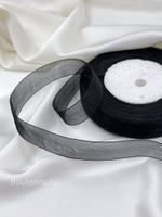 Лента капроновая органза черная