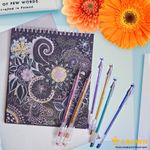 Набор гелевых ручек Crown "Hi-Jell Metallic" 6шт., 06цв., 0,7мм, металлик, ПВХ уп., европодвес