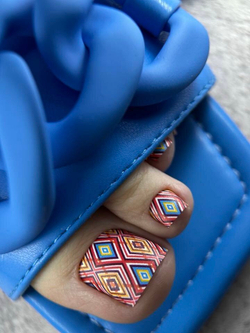 Пленка для педикюра Crazy Manic colored lines p