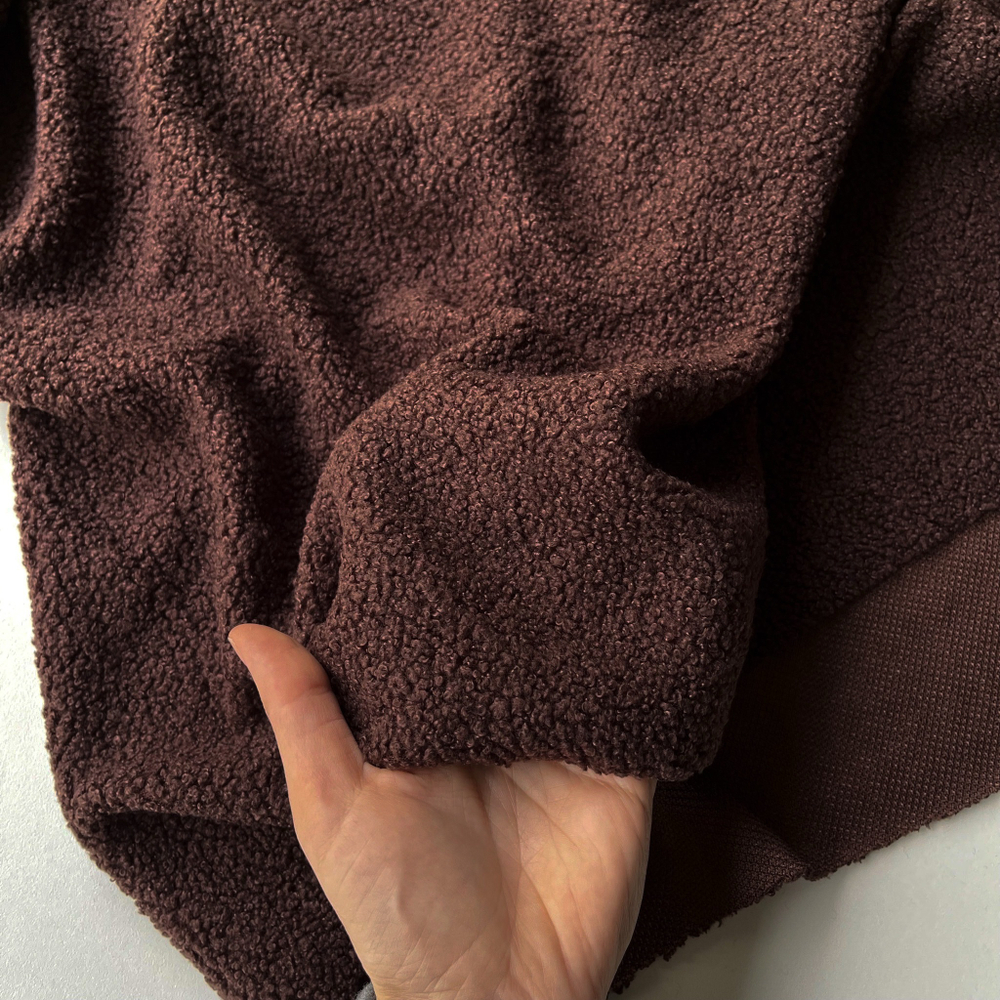 Трикотажный барашек/Букле Шоколад