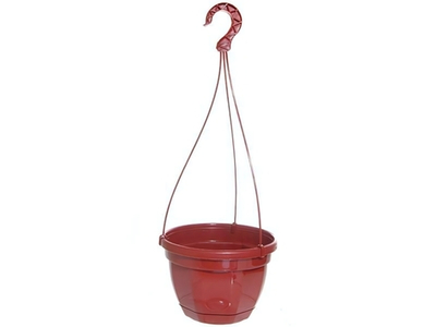 Кашпо НИКА 23см 4л с подвесом и поддоном (терракот)