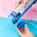 Пенал 2 отделения Deli, 233x60x70 мм, металлический