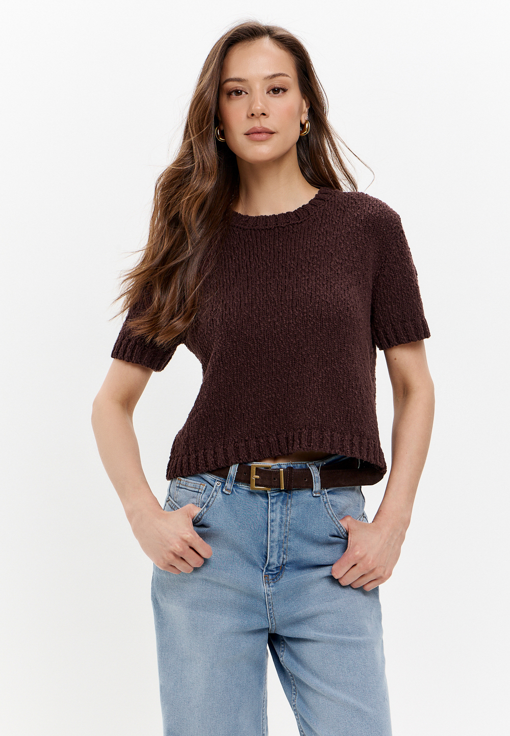 Топ из фактурной пряжи