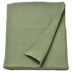 ИНДИРА INDIRA Покрывало 230x250 см, серо-зеленое