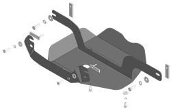 Защита Заднего Дифференциала. 2 мм, Сталь. для Ford Bronco Sport 2020-2024, Motodor.70710