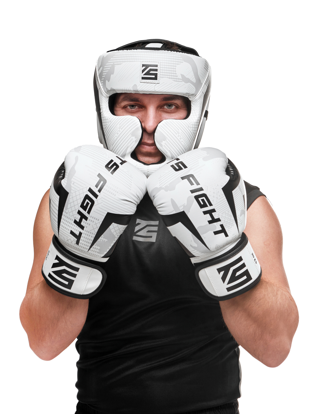 Шлем для бокса Tomorrow Star Fury White Black